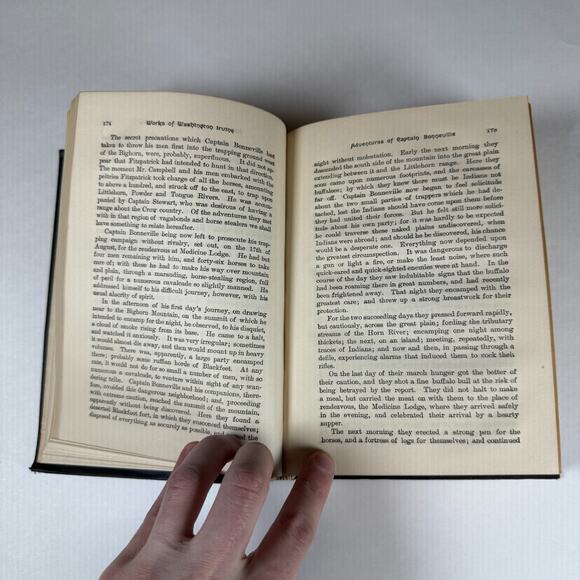 The Works of WASHINGTON IRVING Adventures of Captain BONNEVILLE vintage Book - Picture 9 of 13